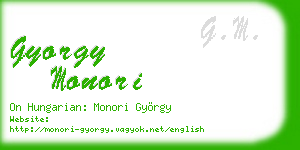 gyorgy monori business card