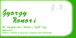 gyorgy monori business card